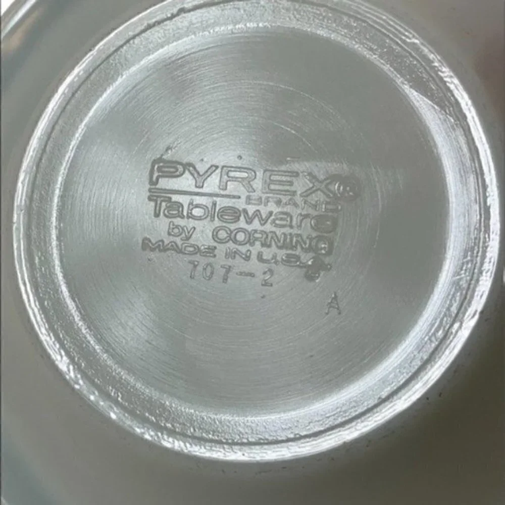Vintage Pyrex Tableware Corning Blue Laurel Bowl 707-2 Plate 720-5 Set